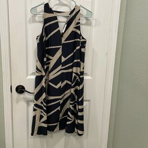 Banana republic black and cream dress